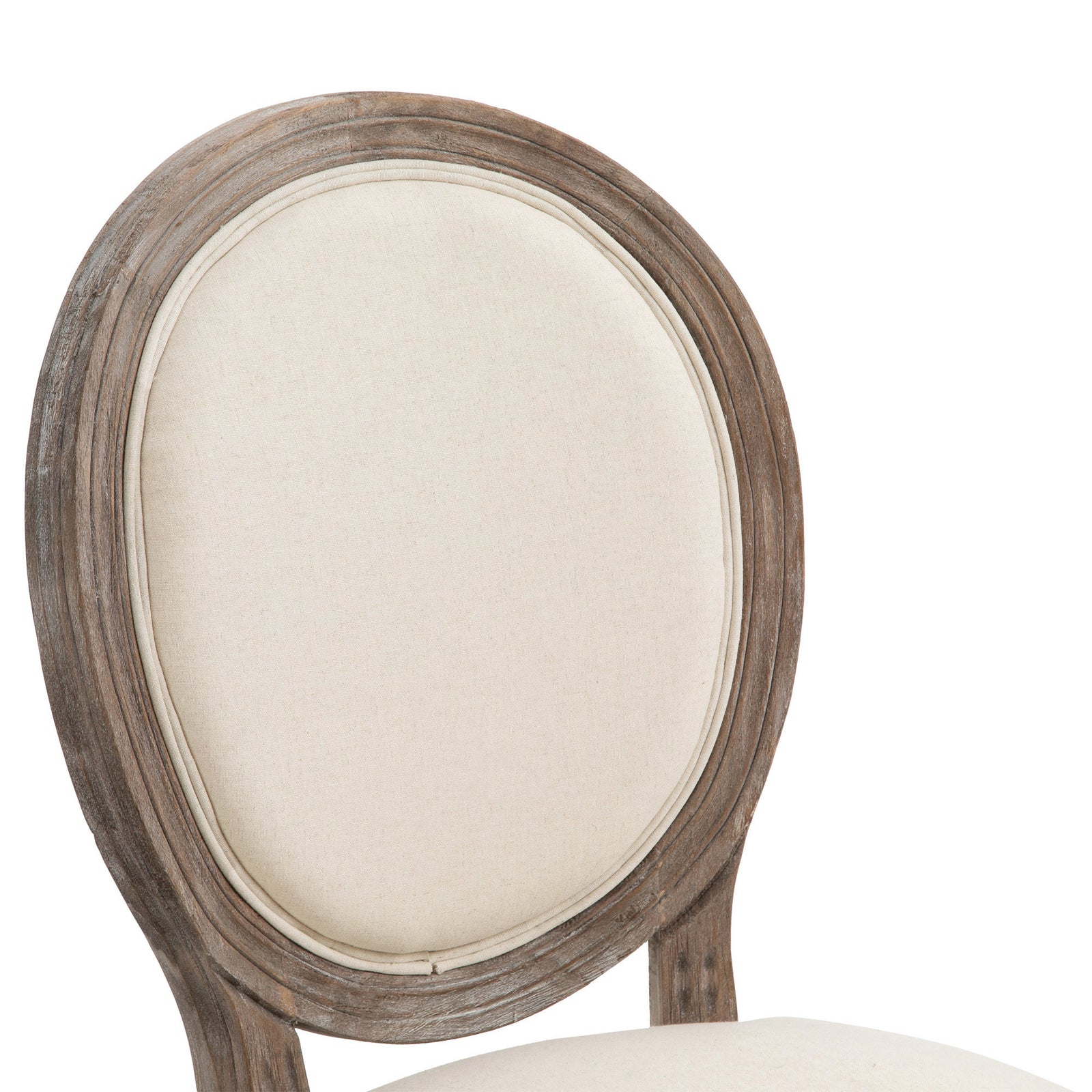 French Dining Chair Set, Wood Frame, Cream