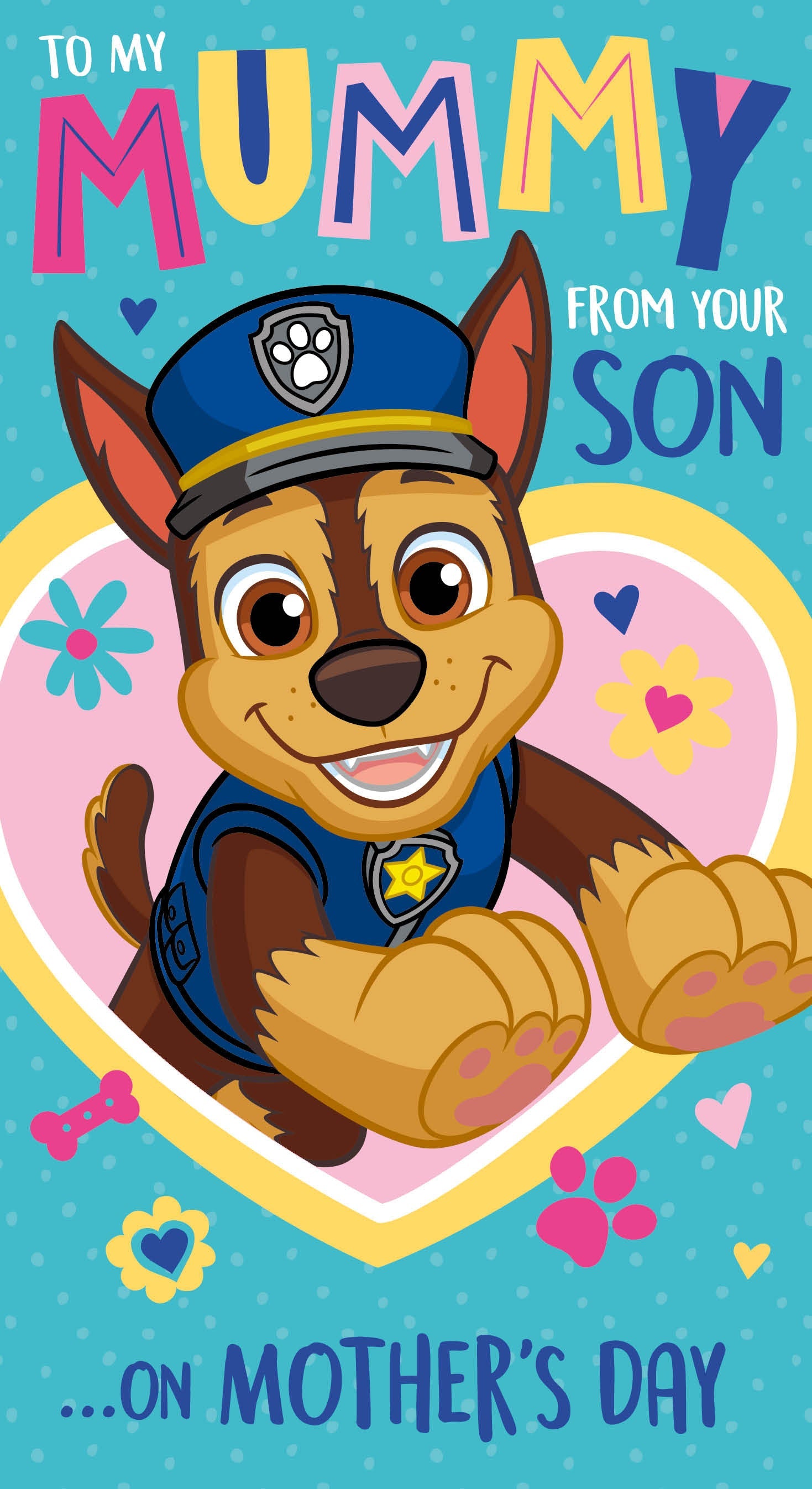 Paw Patrol Mother's Day Card 'from Your Son' Official Product