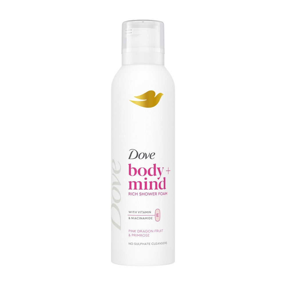 Body + Mind Rich Shower Foam, Dragon Fruit & Primrose, 200ml | Set-of-6