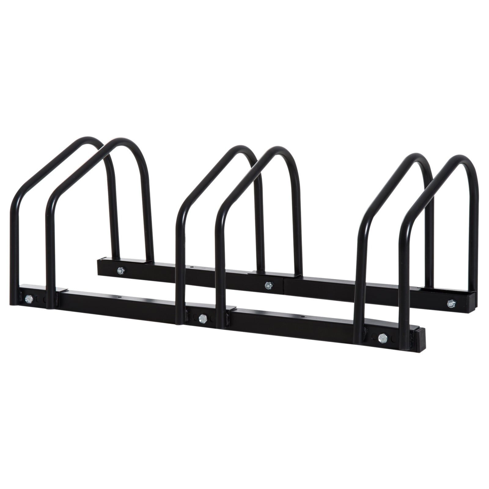 Bike Rack Floor Stand 3 Racks | Black