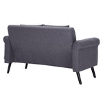Contemporary Upholstered Loveseat Sofa With Rolled Arms