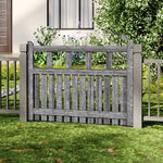 120cm W X90cm H Outdoor Wooden Garden Gate Fence Door | 120cm x 90cm | Grey