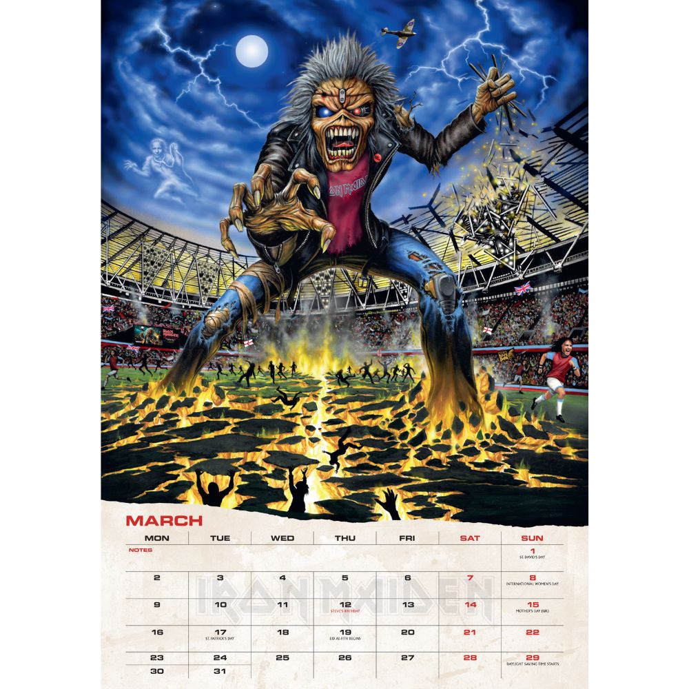 Iron Maiden 2026 Calendar, A3, Official Product