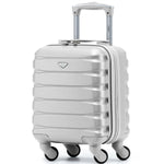 40x30x20cm Cabin Carry-on Suitcase - Lightweight, Durable, 4-wheel Luggage - 100+ Airlines Approved | Cabin | Silver