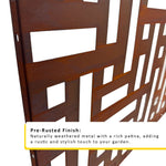 Metal Outdoor Privacy Screen 90cm X 180cm - Maze | 180cm x 90cm | Rust