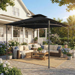  3 X 3 M Gazebo, Outdoor Gazebo Canopy With 2-tier Roof | Black