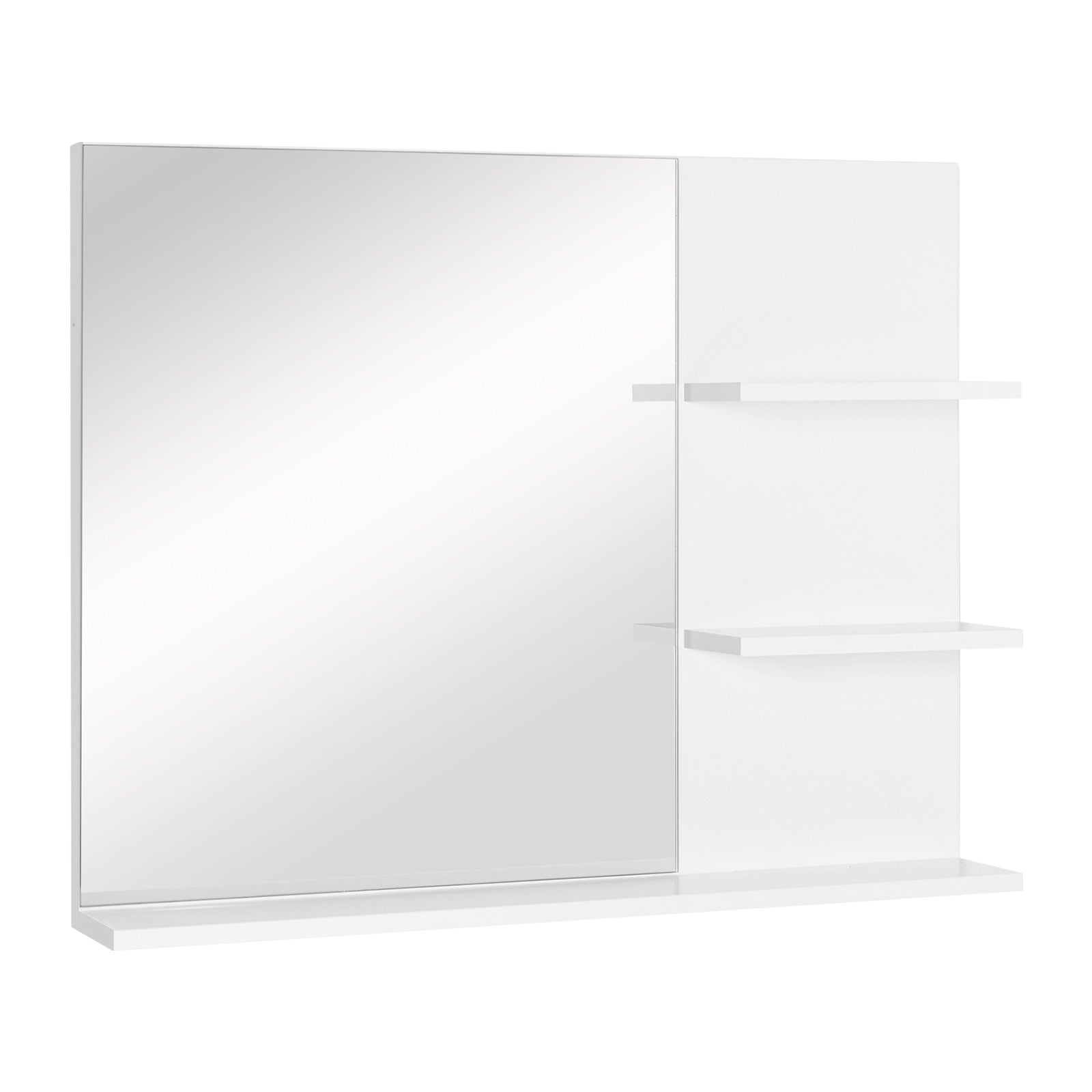Bathroom Mirror Wall Mount Vanity Mirror 3 Storage Shelves