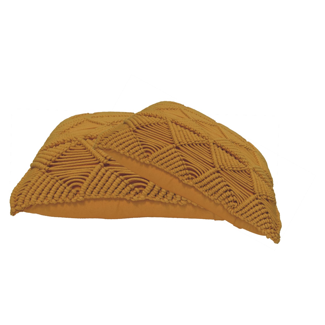 Esmi Cushion Set | Set-of-2 | Mustard Yellow