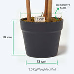 Artificial Green Handcrafted Bamboo Tree Plant With Pot, 95 Cm (3 Ft)