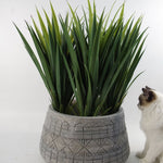 X 37cm Large Grey Gliese Embossed Planter 22cm