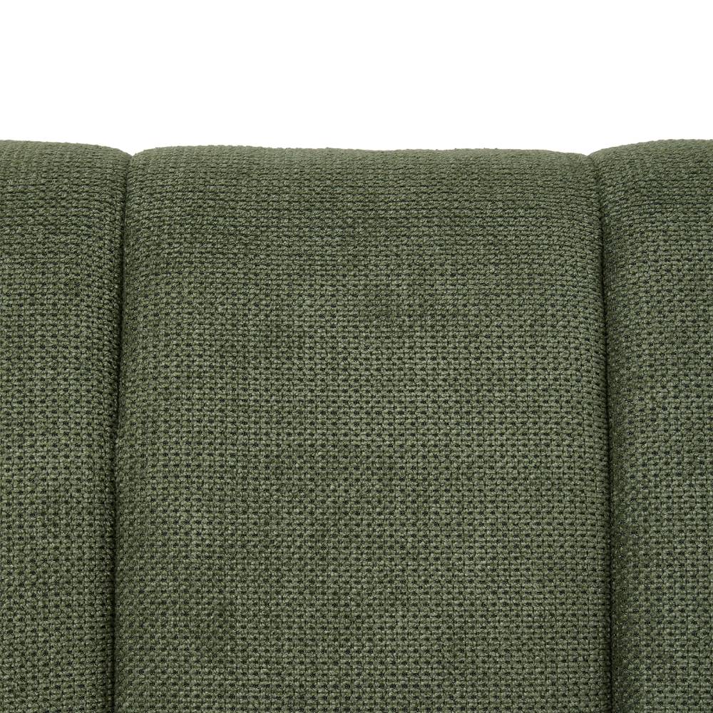 Convertible Sofa Bed, 3-level Adjustable Backrest Upholstered Fabric Sleeper Sofa With Wooden Legs, Green