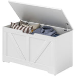 Storage Trunk For Living Room, With Safety Hinges 80cm | One Size | White