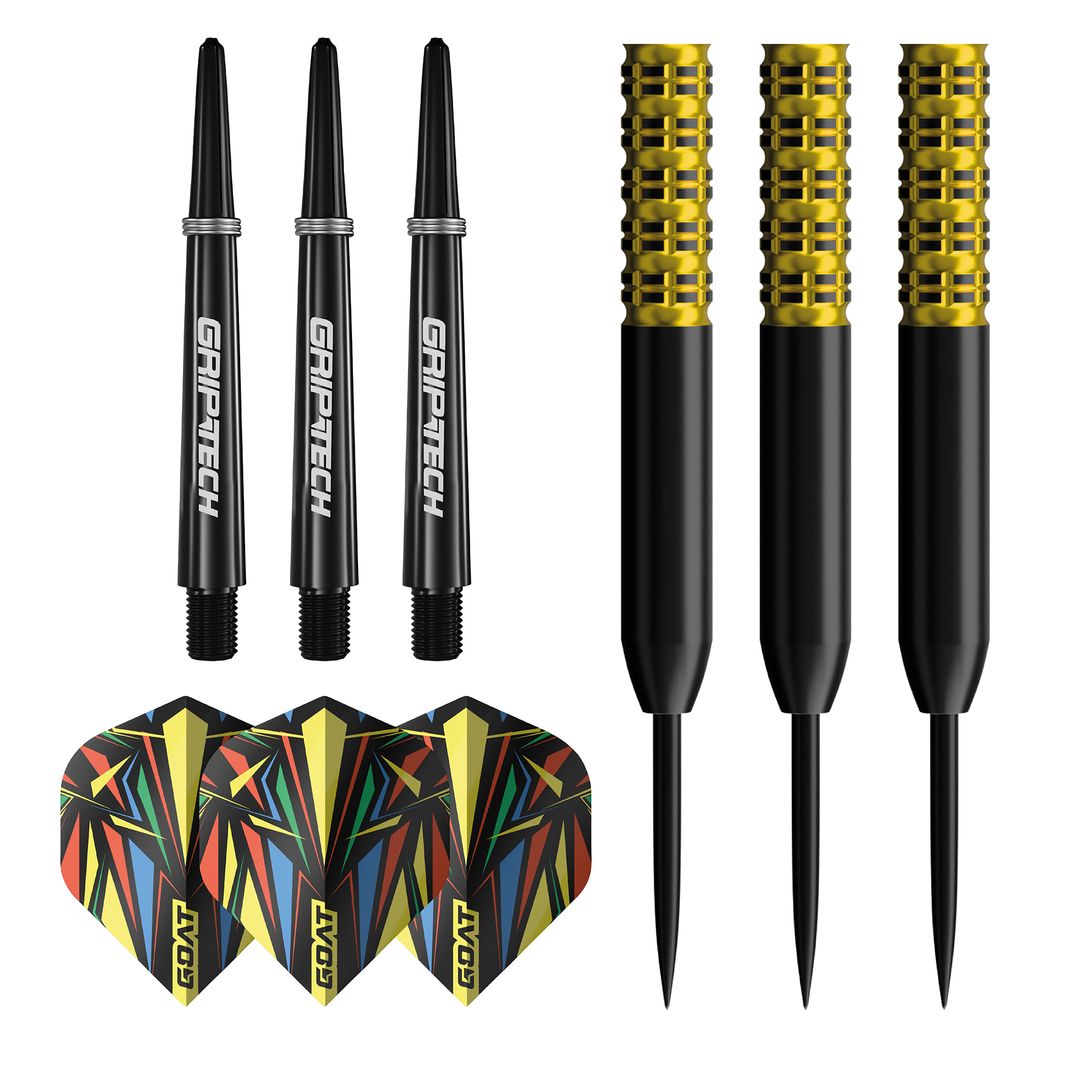Athlete Steel Tip Darts – Brass Range | 12g | Yellow