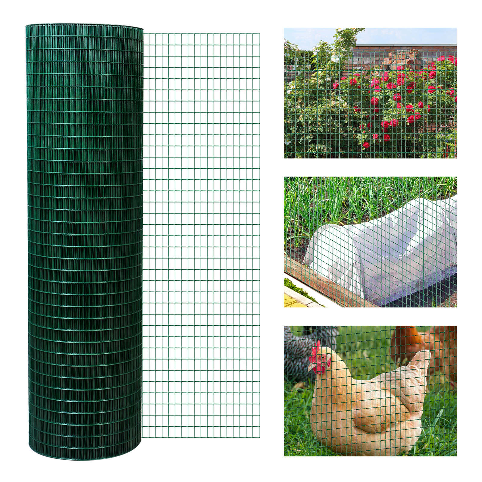 Pvc Coated Welded Wire Mesh Chicken Poultry Aviary Fence Run Hutch Pet Rabbit