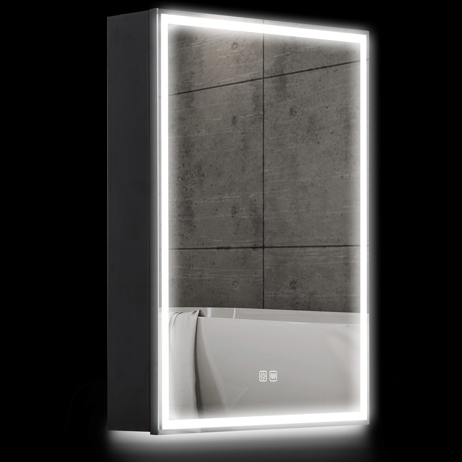 Bathroom Cabinet With Mirror, Led Lights And Demister Pad