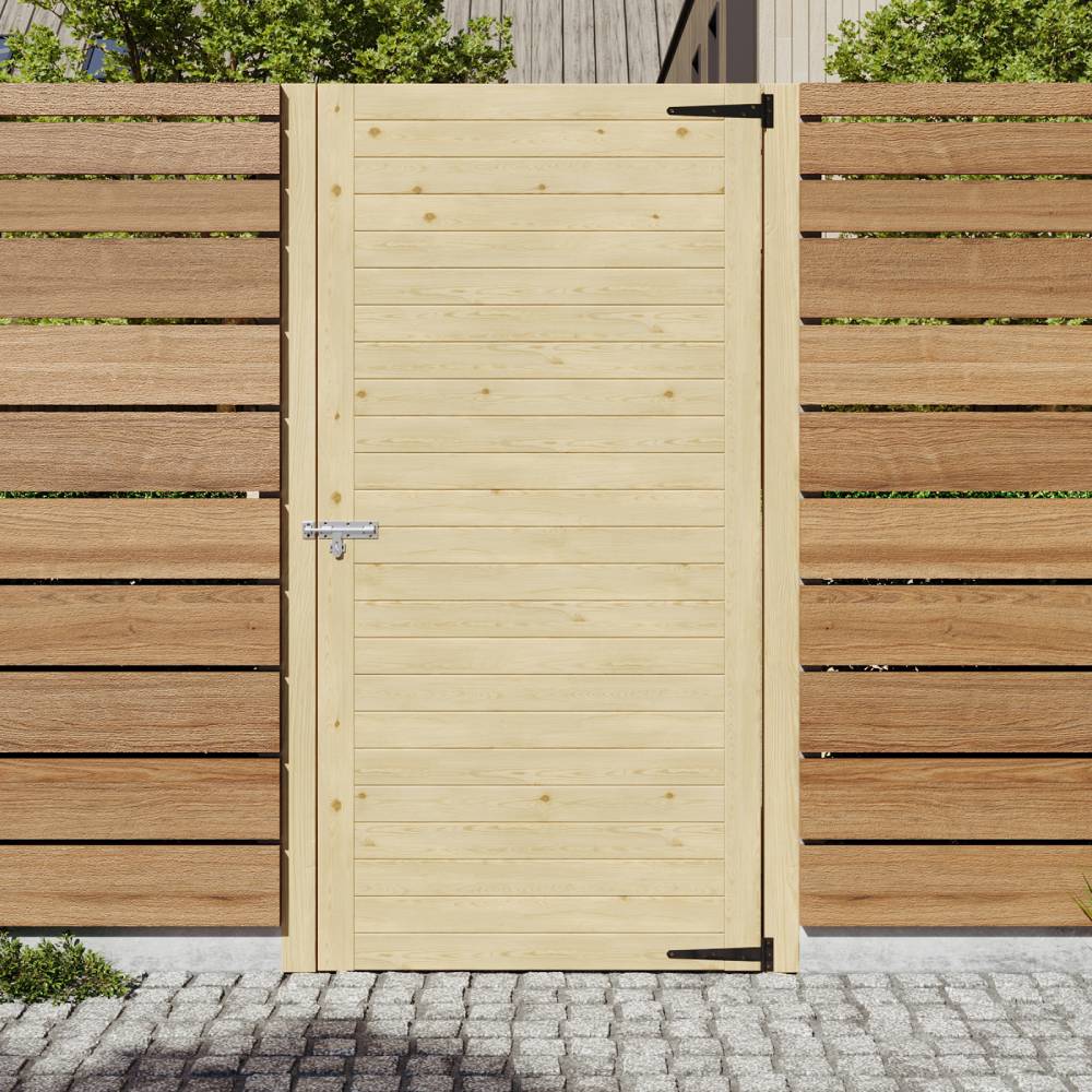 90cm W X 180cm H Wooden Garden Gate With Door Latch