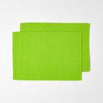 Cotton Plain Pack Of 2 Placemats | 50cm x 30cm | Lime Green