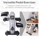 Mini Exercise Bike Portable Legs Exerciser Machine | Silver