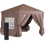 4x4m Garden Gazebo Tent Outdoor Metal Adjust Sun Shade