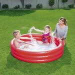 Paddling Pool 3 Ring Kids' With Repair Patch, 152x30cm, Colour May Vary