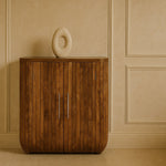 Handcrafted Solid Wood Cabinet – Golden Teak Finish