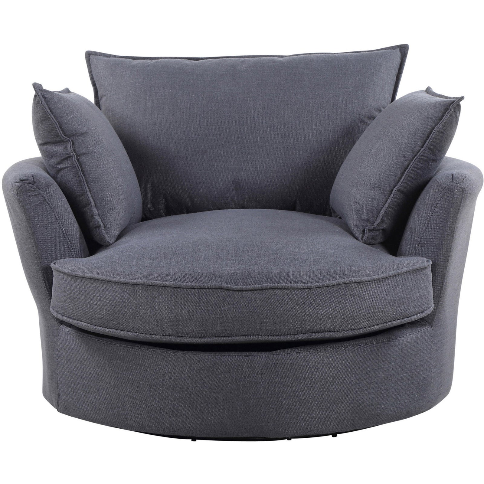 Irwin Swivel Based Cuddle Chair | Ash
