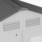 Breeins 8x6ft Plastic Garden Storage Shed With Lockable Door