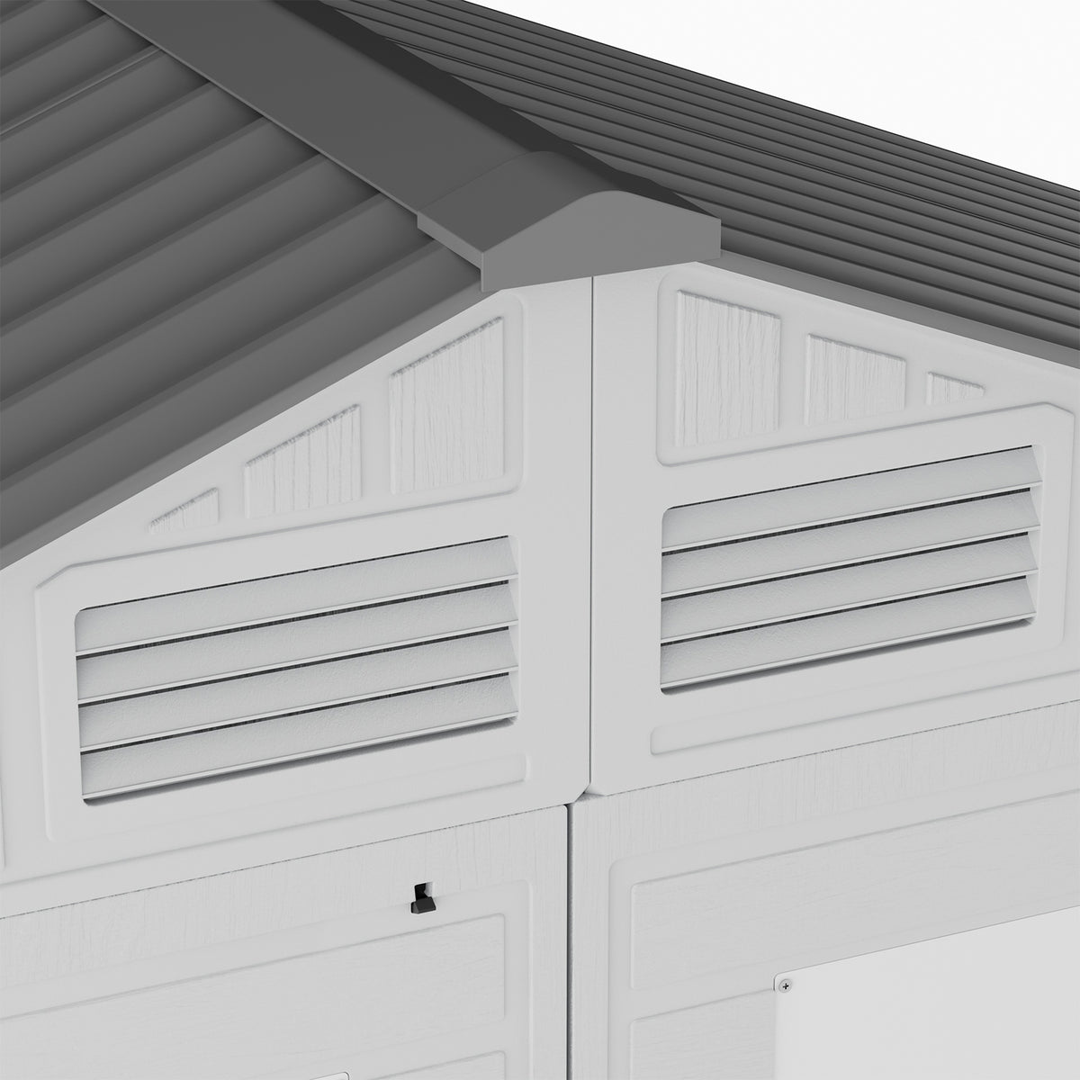 Breeins 8x6ft Plastic Garden Storage Shed With Lockable Door