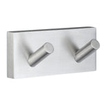 Towel Hooks Wall Mounted Storage Non-rust Brass Core | Double | Brushed Chrome
