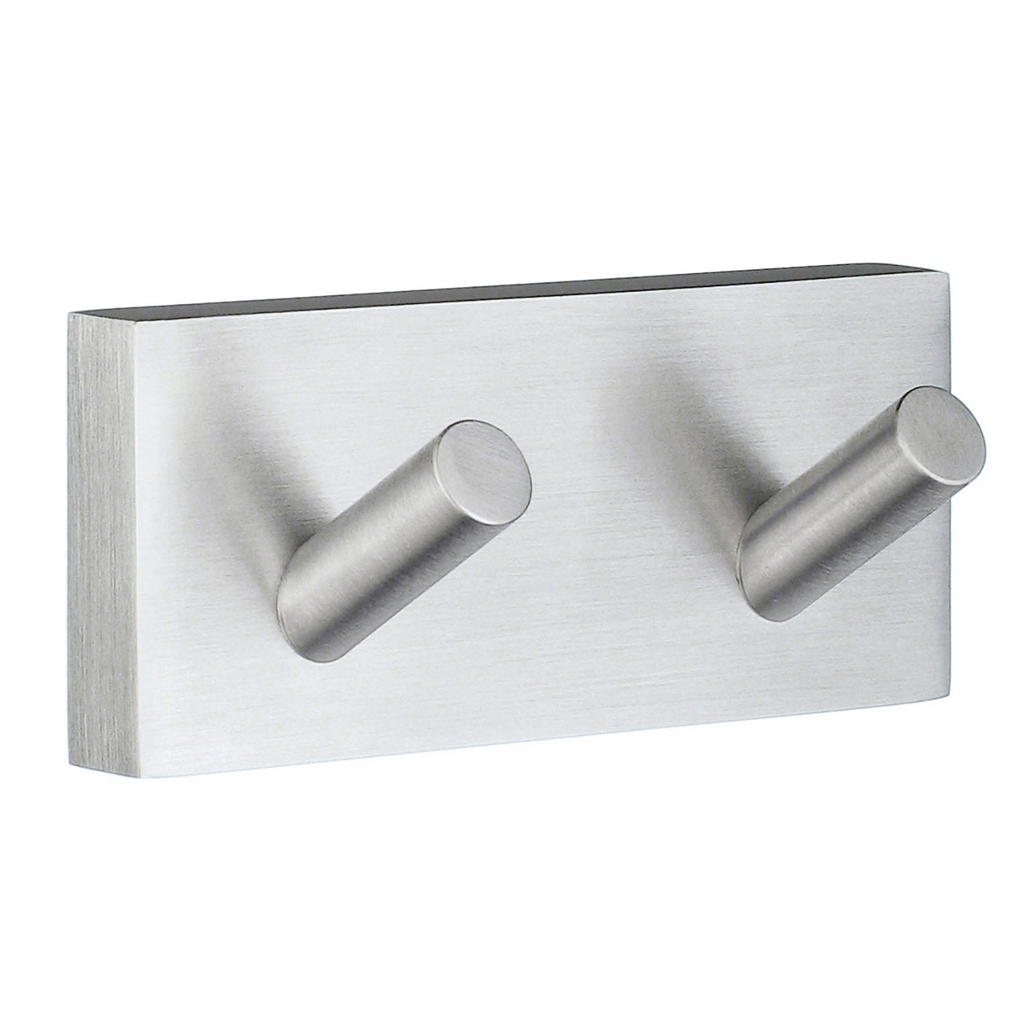 Towel Hooks Wall Mounted Storage Non-rust Brass Core | Double | Brushed Chrome
