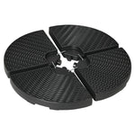 4pc Parasol Bases, Wicker Effect, Black