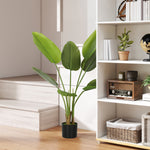 Artificial Bird Of Paradise Plant With Flocking In Pot | 109cm | Green