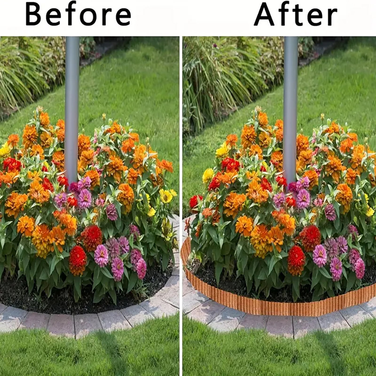 6m Corrugated Steel Garden Edging | Rust