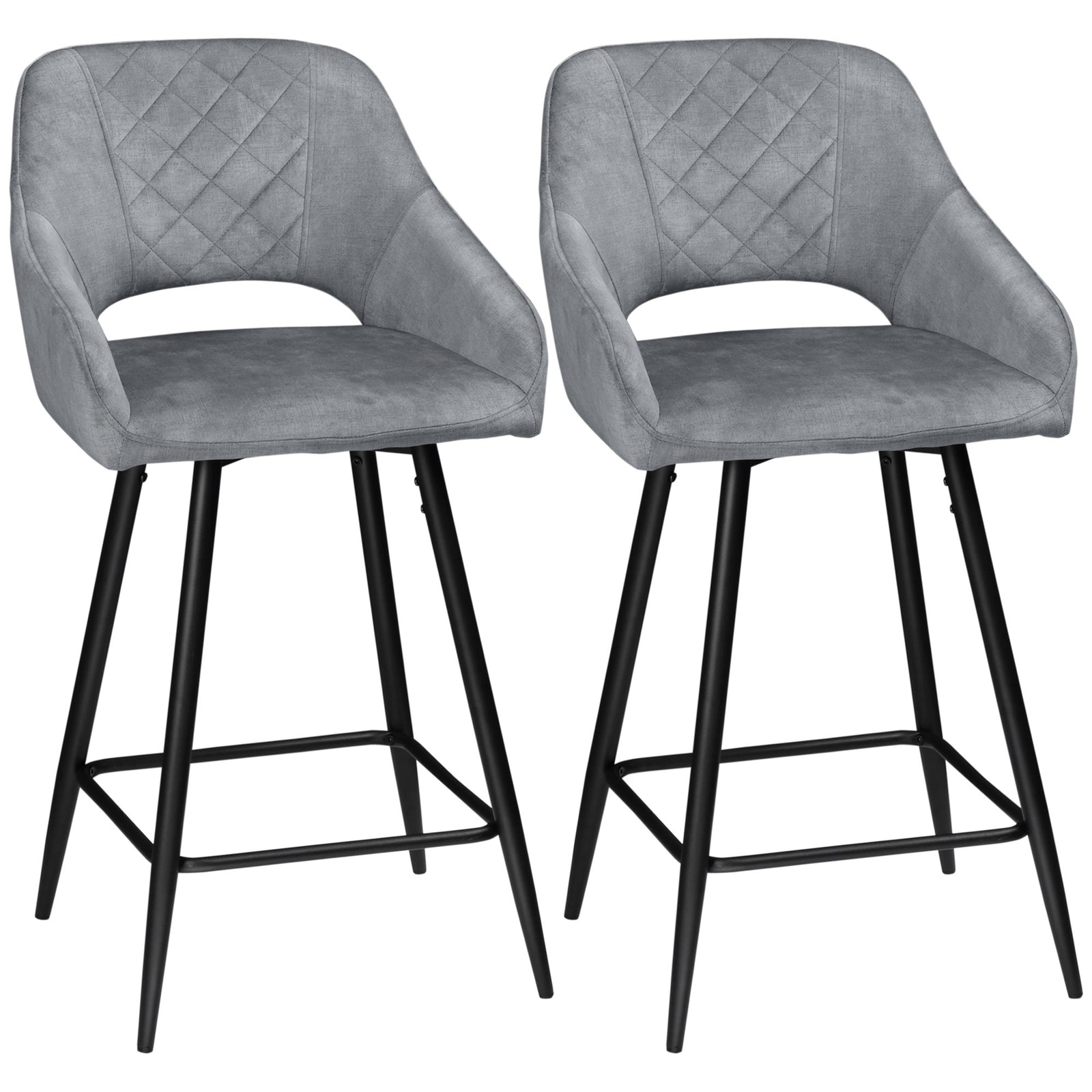 Velvet-touch Bar Stools Counter Set Of 2