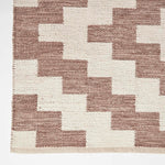 Malina Brown & Natural Kilim Cotton Rug | 120cm x 180cm | Natural
