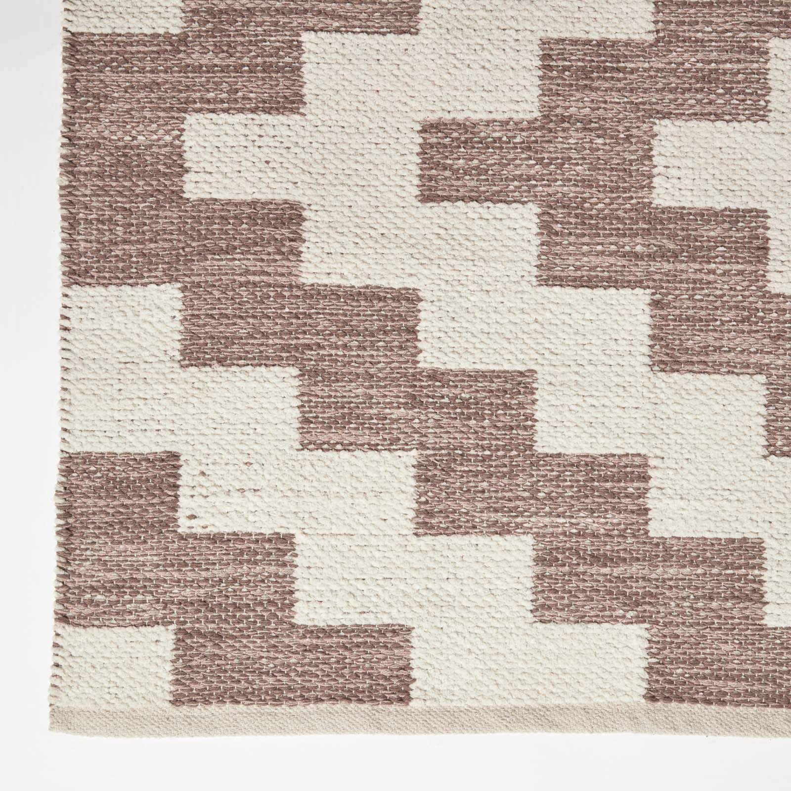 Malina Brown & Natural Kilim Cotton Rug | 120cm x 180cm | Natural
