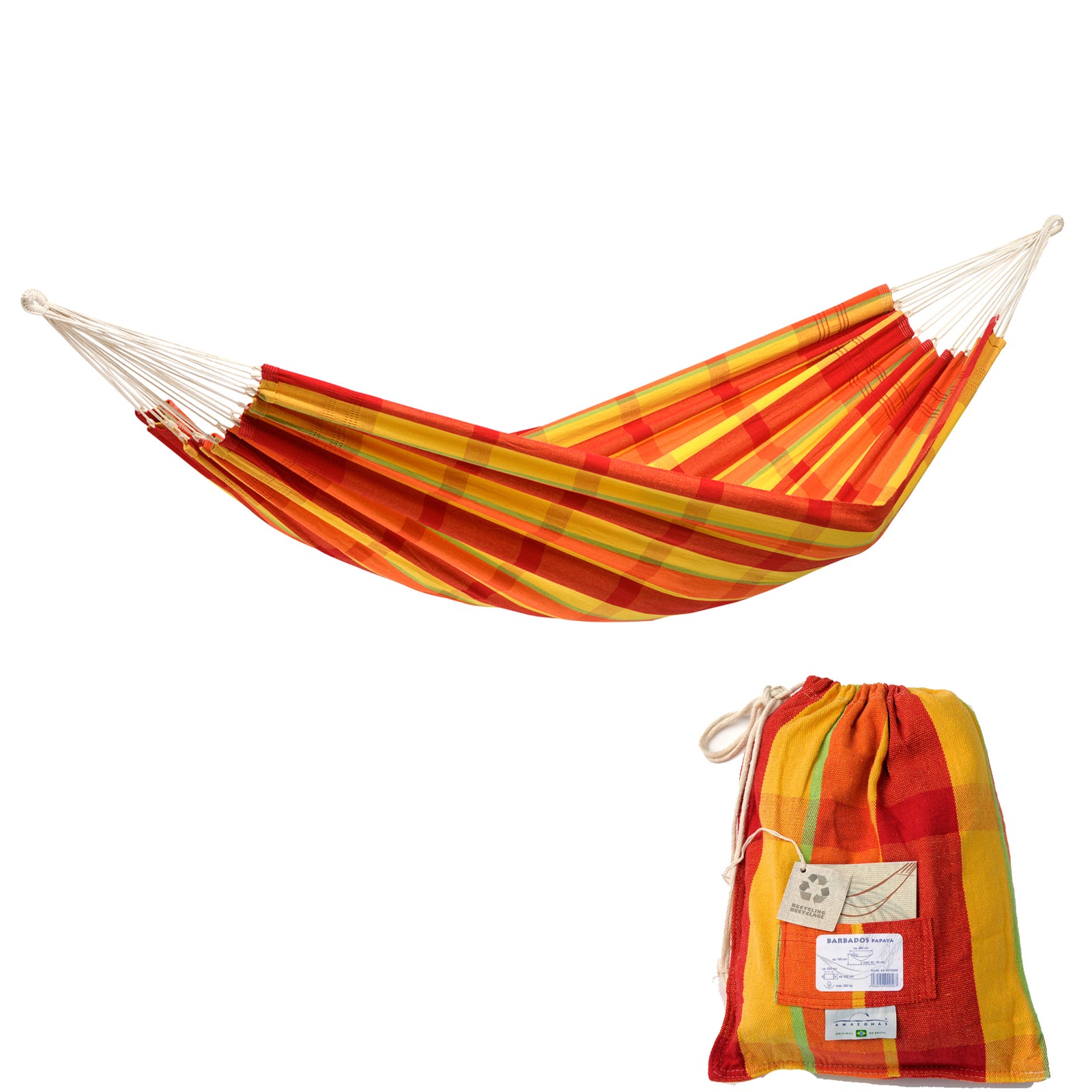 Barbados Hammock Post Perfect Hanging Set Papaya