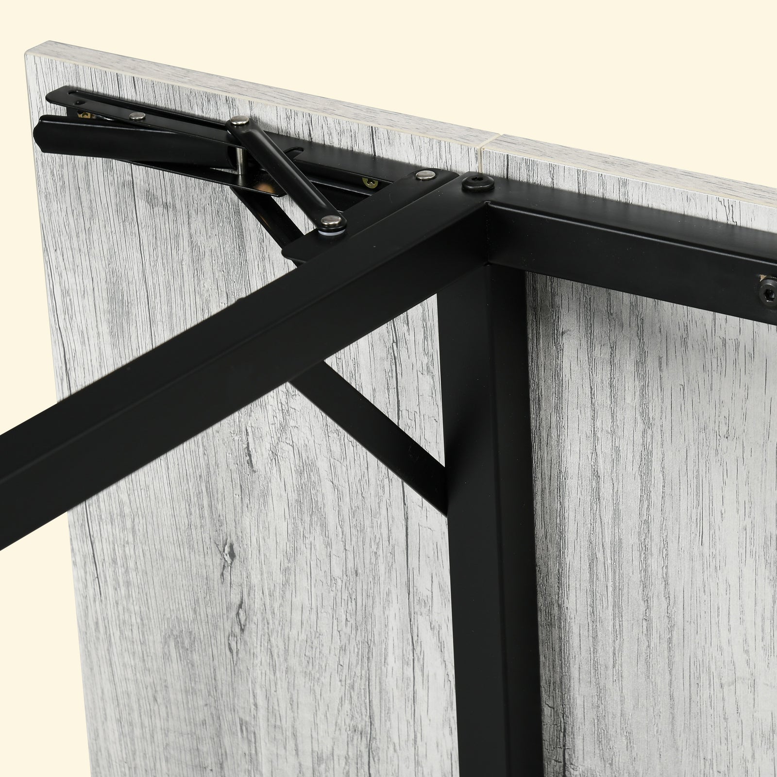 Folding Dining Table, Drop Leaf Table For 2-4 People, Grey