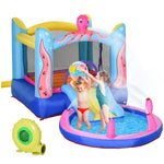 Bouncy Castle W/ Slide Water Pool Trampoline, Blower 3.6 X 1.75 X 1.8m