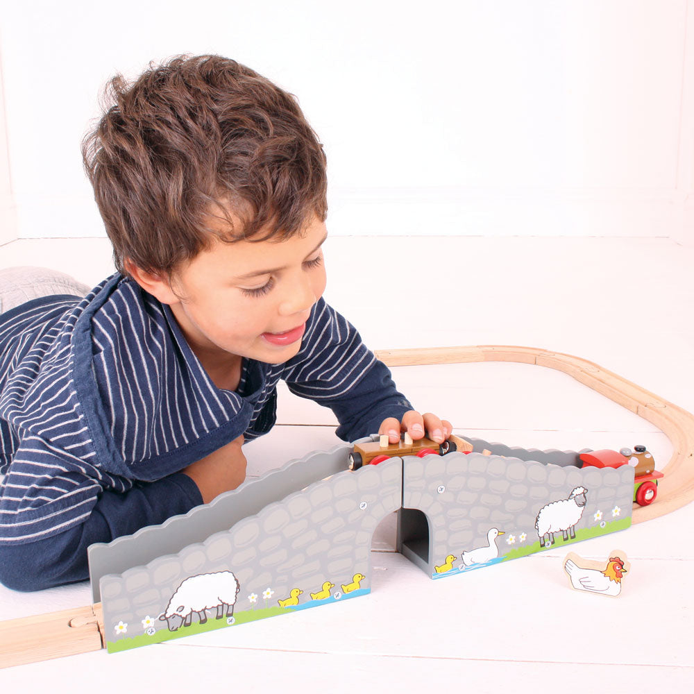 Farm Bridge for Wooden Farm Train Set