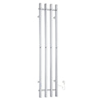 Stainless Steel Heated Vertical Rail Towel Warmer Radiator | Quadruple | Polished Stainless Steel