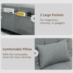 4-in-1 Pull Out Sleeper Chair Bed With Pockets | Grey