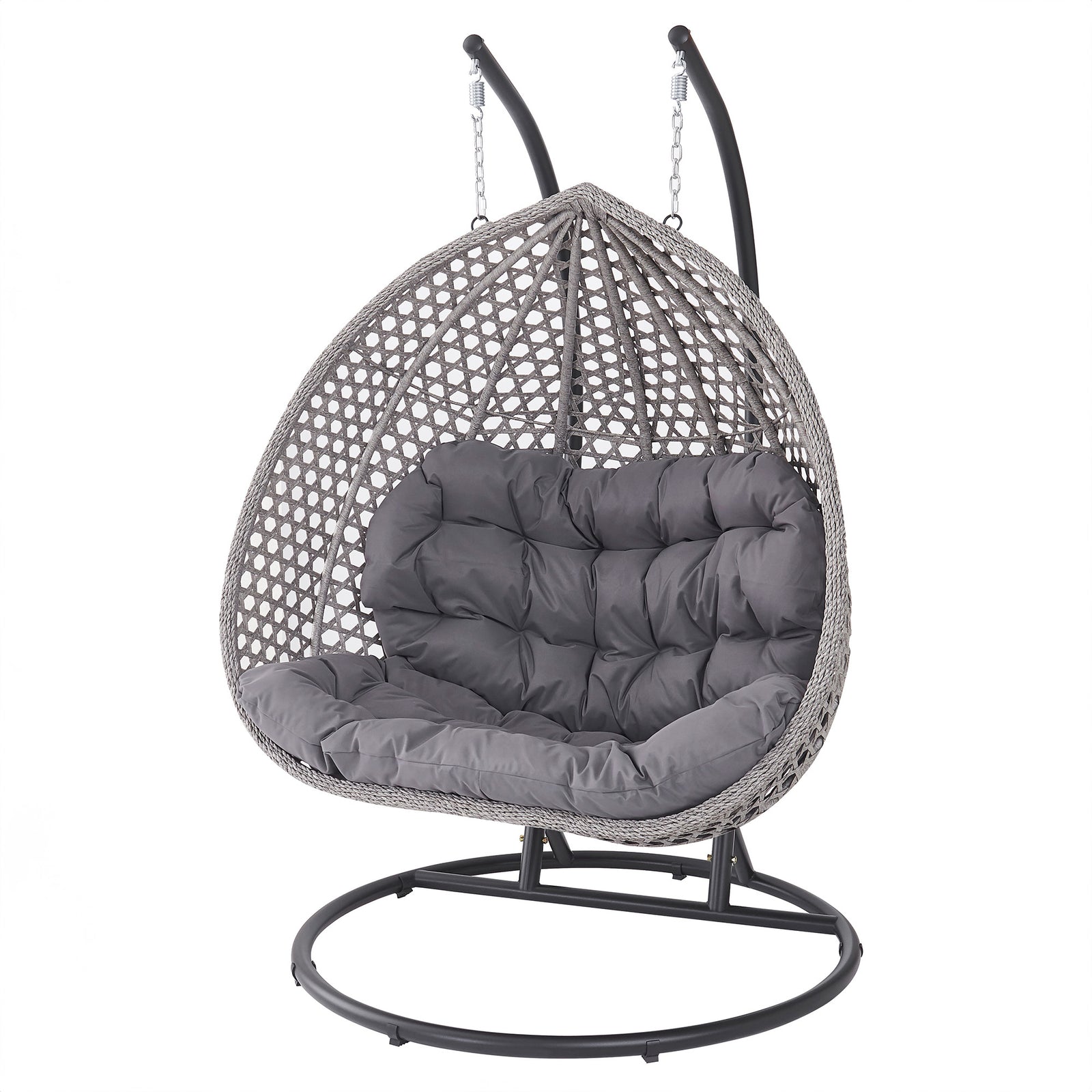 Oakley Double Swing Egg Pod Chair | Dark Grey