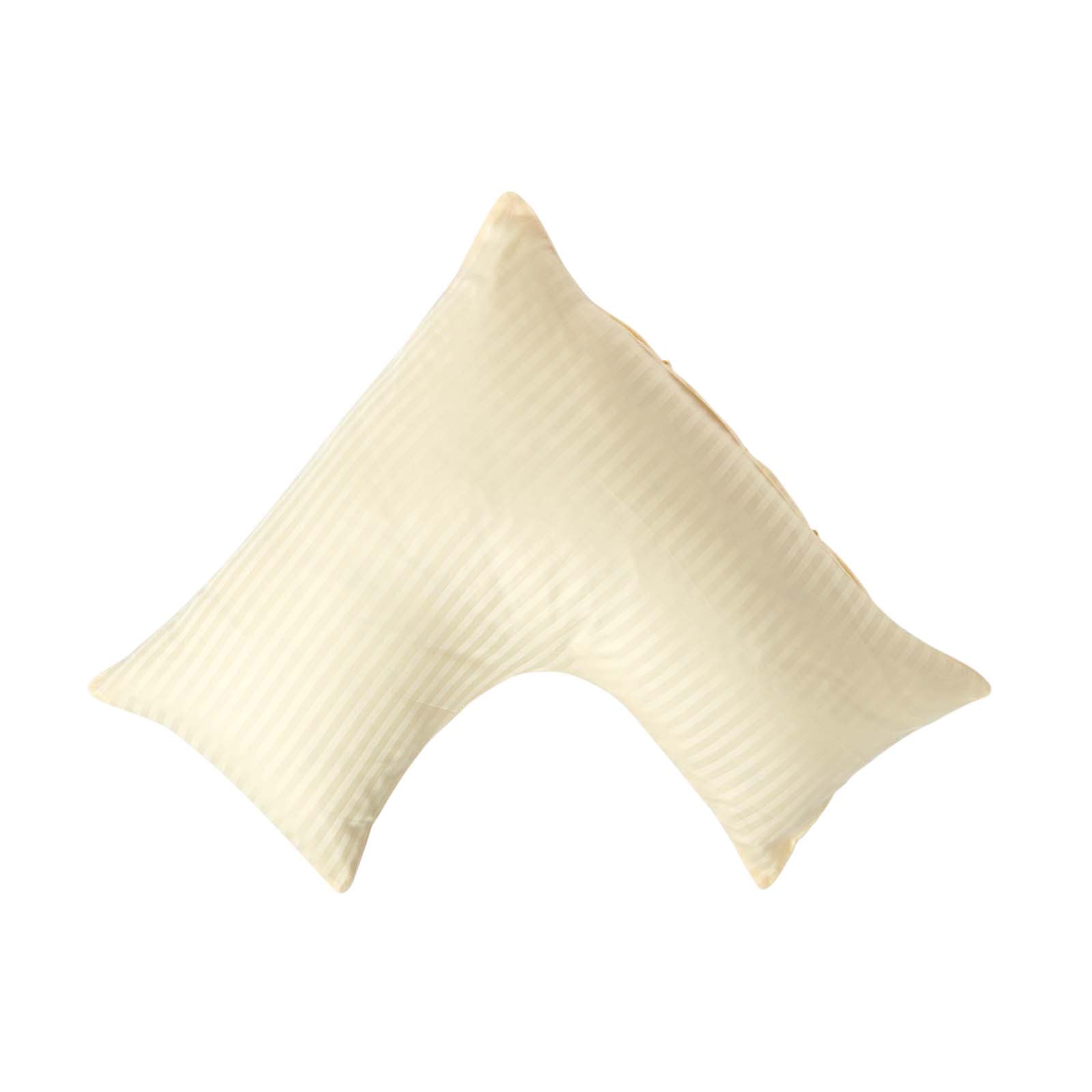 Egyptian Cotton Super Soft V Shaped Pillowcase 330 Tc | V Shape | Pastel Yellow