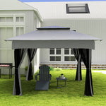 Bbq Rotisserie Grill, Charcoal, Foldable Shelves | Black