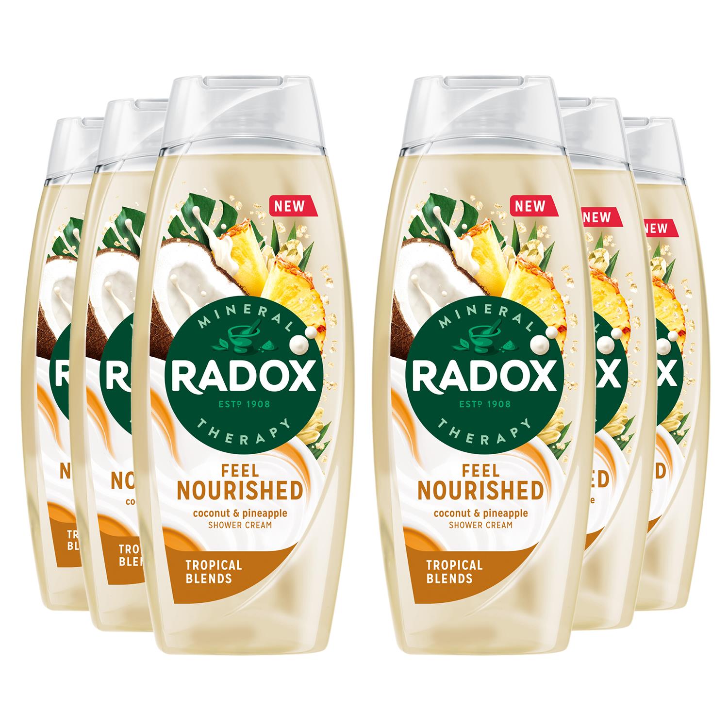 Mineral Therapy Feel Nourished Shower Cream Coconut & Pineapple, 450ml 6pk | 6