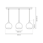 Monte Hand Made Designer Pendant Lamp Smoked Glass Shades