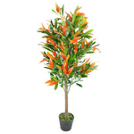 Artificial 130cm Red & Green Ficus Tree