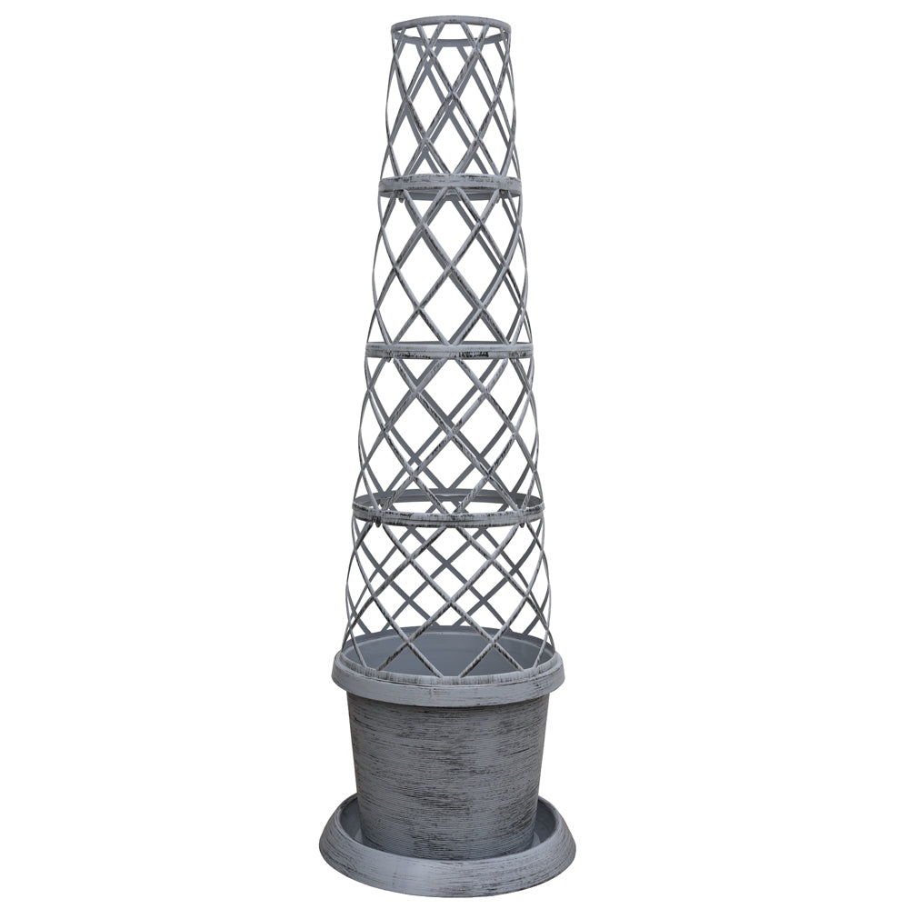 Tower Pot Modern Grey | Set-of-2 | Grey