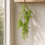 Artificial 100cm Hanging Maidenhair Fern Plant Light Green